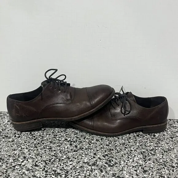 Frye Mens Lace Up Brown Oxford Dress Shoes Size 9.5