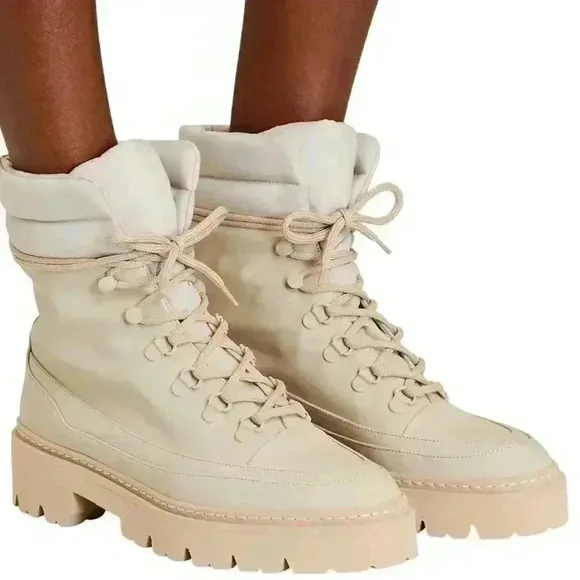 GIA Borghini - NWOB - Terra Hiking Lace-Up Boots in Bone Size 35