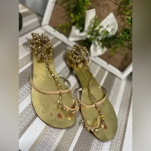 Giiseppe zanotti sandals gold