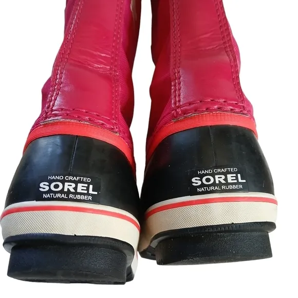 Girls Boots Sorel Yoot Pac Nylon Waterproof Rubber Soles Sherpa C…