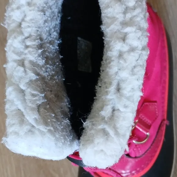 Girls Boots Sorel Yoot Pac Nylon Waterproof Rubber Soles Sherpa C…