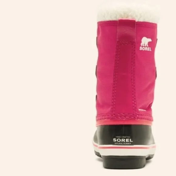 Girls Boots Sorel Yoot Pac Nylon Waterproof Rubber Soles Sherpa C…