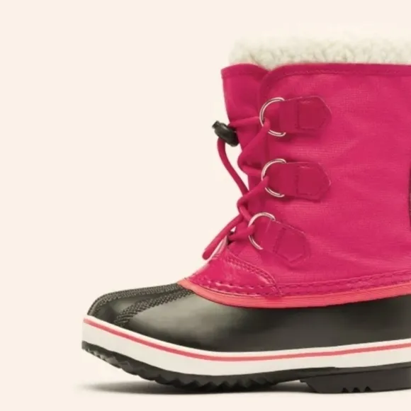 Girls Boots Sorel Yoot Pac Nylon Waterproof Rubber Soles Sherpa C…