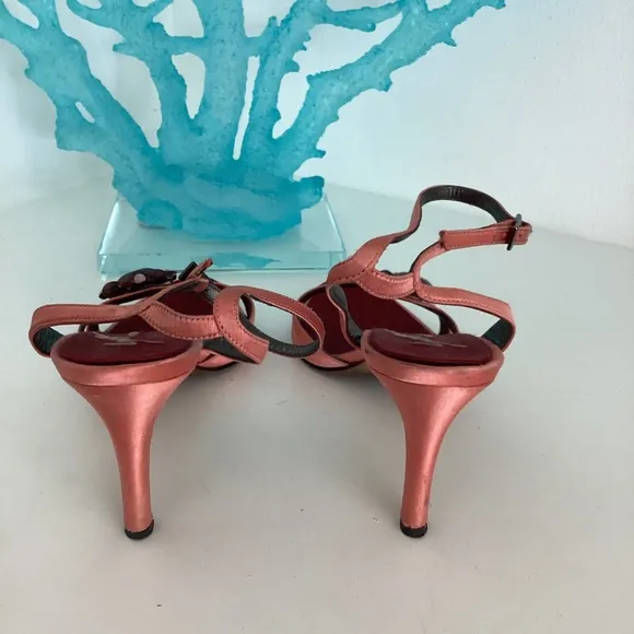 Giuseppe Zanotti Jeweled Embellished Satin Heeled Sandals Size 37 US 6.5