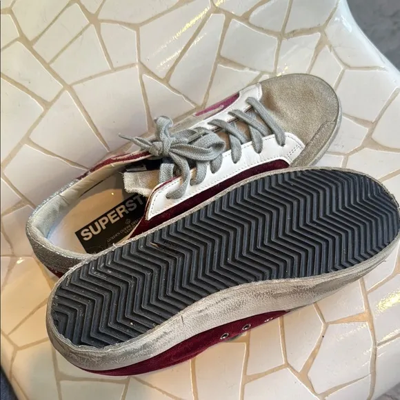 Golden Goose Women's Red superstar and Silver Sneakers