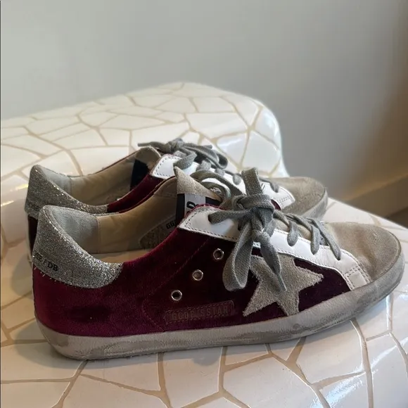 Golden Goose Women's Red superstar and Silver Sneakers