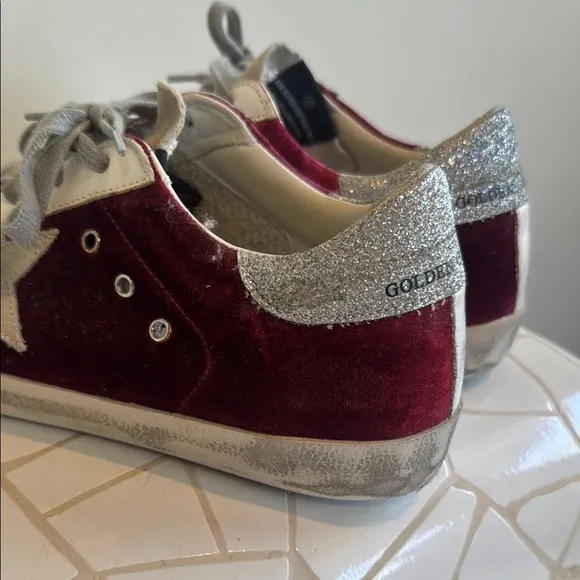 Golden Goose Women's Red superstar and Silver Sneakers