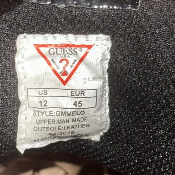 Guess high top sneakers size 12