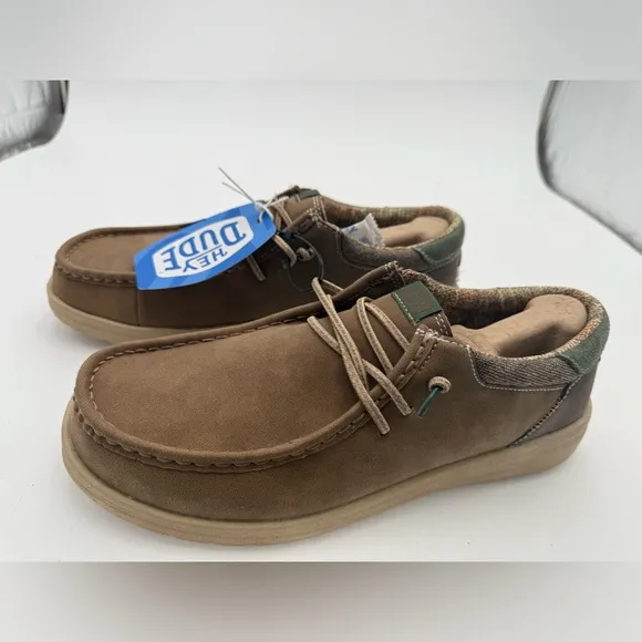 Hey Dude Suede Casual Shoe for Men, Size 11 - tan paul nut. Shoes