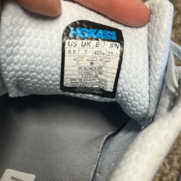 Hoka BONDI SRWomen’s size 8.5Color ice waterExcellent condition