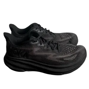 Hoka Clifton 9 Black Athletic Running Shoe Mens Size US 9.5D