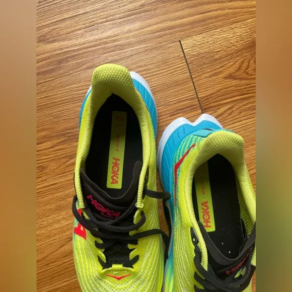 HOKA Men's Yellow and Blue Running Shoes