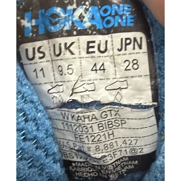 Hoka One Kaha GTX Women’s 11 Mid Blue GrayHiking Trail Boots GORE-TEX Waterproof