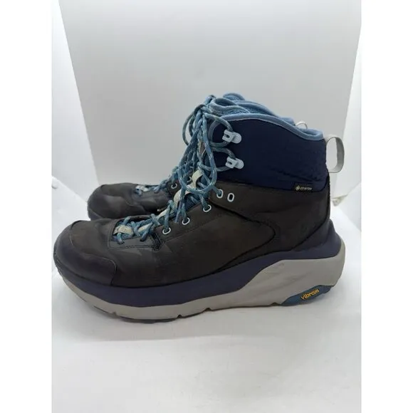 Hoka One Kaha GTX Women’s 11 Mid Blue GrayHiking Trail Boots GORE-TEX Waterproof