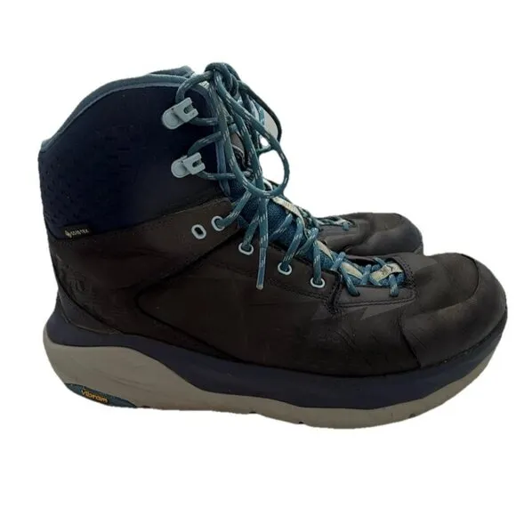 Hoka One Kaha GTX Women’s 11 Mid Blue GrayHiking Trail Boots GORE-TEX Waterproof