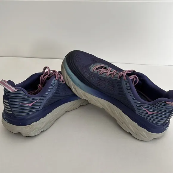 Hoka One‎ One Bondi 6 Marlin Purple Pink Running Sneakers Shoes Women’s Size 9D
