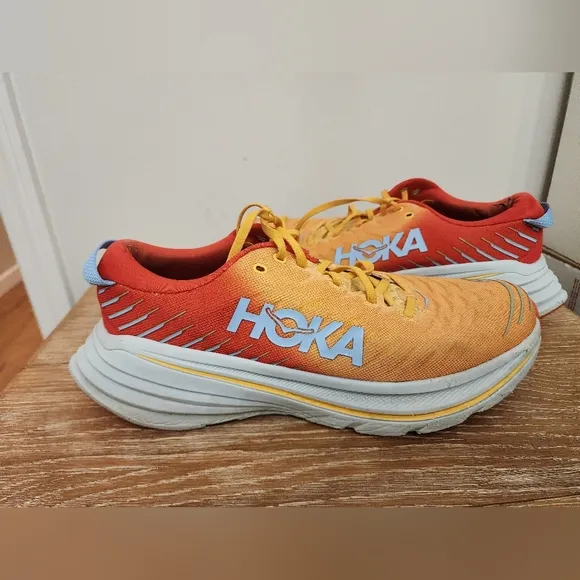 Hoka One One Bondi X Fiesta Amber Yellow Men's Running Shoes Sneakers Size 13