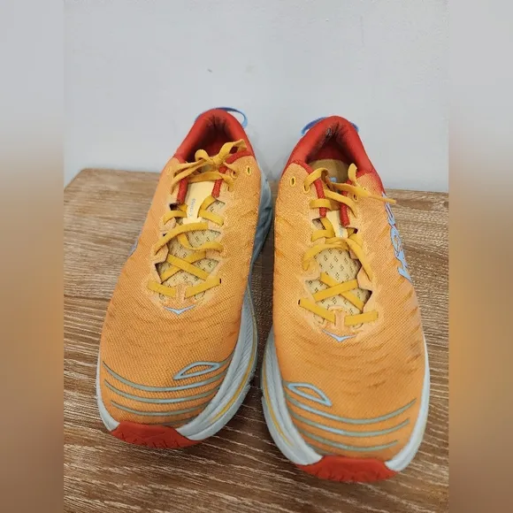 Hoka One One Bondi X Fiesta Amber Yellow Men's Running Shoes Sneakers Size 13