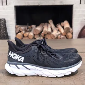 Hoka One One Clifton 7 Black White Running Shoes Sneakers Women's Size 7