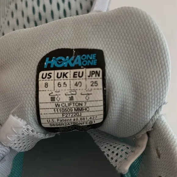 Hoka‎ One One Clifton 7 Womens Size 8 Blue Athletic Shoes Sneakers 1110509