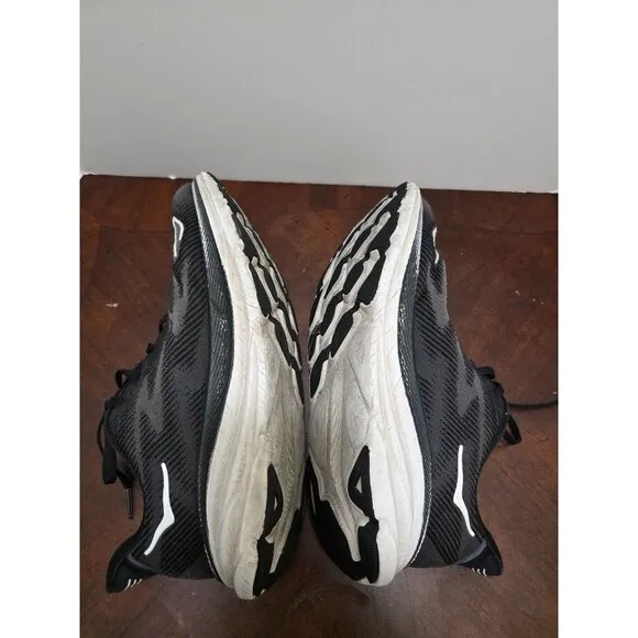 HOKA ONE ONE Clifton 9 Black Athletic Running Shoes Men's Cushioned Performance