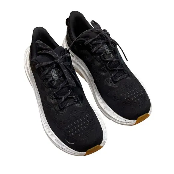 Hoka One One Kawana 2 Mesh Athletic Shoes Sneakers Black White Size US 11D