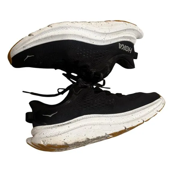 Hoka One One Kawana 2 Mesh Athletic Shoes Sneakers Black White Size US 11D