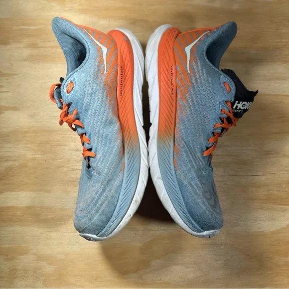 Hoka One One Mach 5 Blue Orange Sneakers  Men’s Size 9.5
