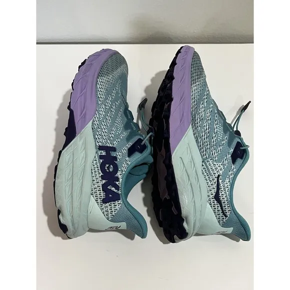 Hoka One One Speedgoat 5 Sneakers Youth Sz 6.5MD Ocean Mist Lilac 1134470 OMLM