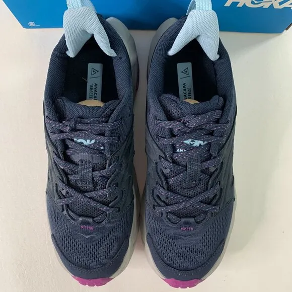 Hoka Women's Shoes Anacapa Breeze Low Top Sneaker Blue Size 7 B