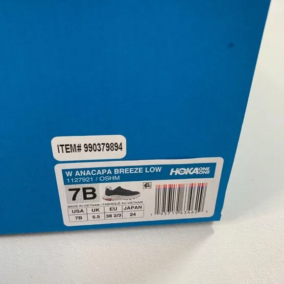 Hoka Women's Shoes Anacapa Breeze Low Top Sneaker Blue Size 7 B