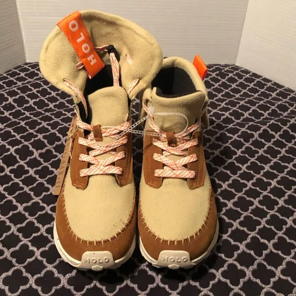 Holo Womens Quorra Sand Beige Hiking Outdoor Sneaker Boots Moccasin Style Sz 9