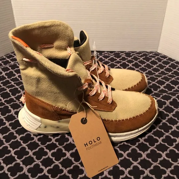 Holo Womens Quorra Sand Beige Hiking Outdoor Sneaker Boots Moccasin Style Sz 9
