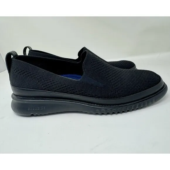 HTF Cole Haan 2 Zerogrand Stitchlite Black Slip On Mens 7 Casual Shoes C29654