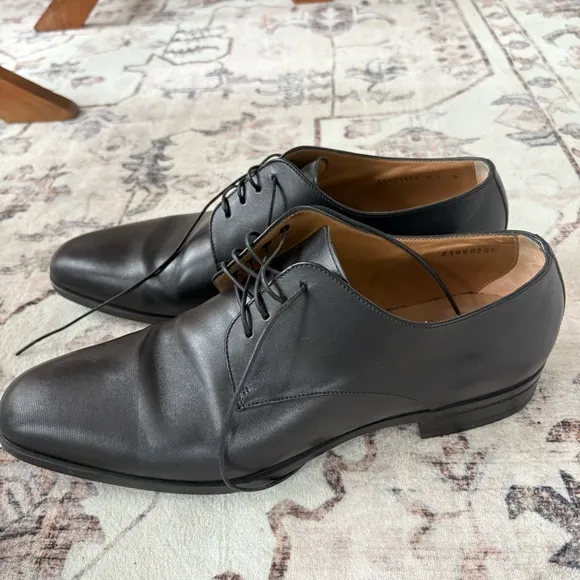 Hugo Boss Classic Black Leather Men's Dress Shoes