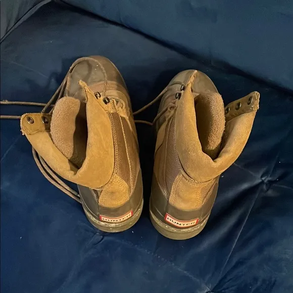 Hunter Brown Rain &amp; Snow Boots with Rubber Soles
