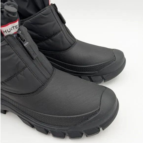 Hunter Intrepid Ankle Zip Snow Boots Round Toe Women's Black Size US11 EU43