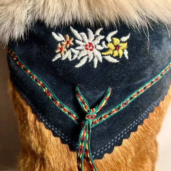 Italian Technica Brand High Quality Embroidered Fur Snow Boots