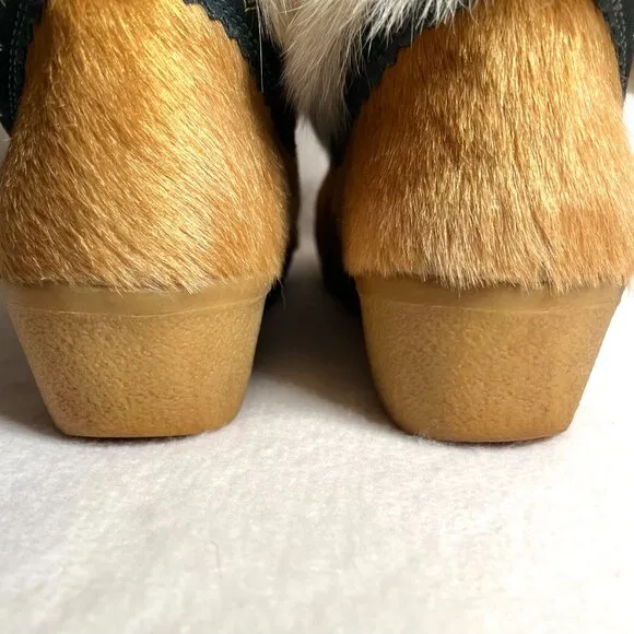 Italian Technica Brand High Quality Embroidered Fur Snow Boots