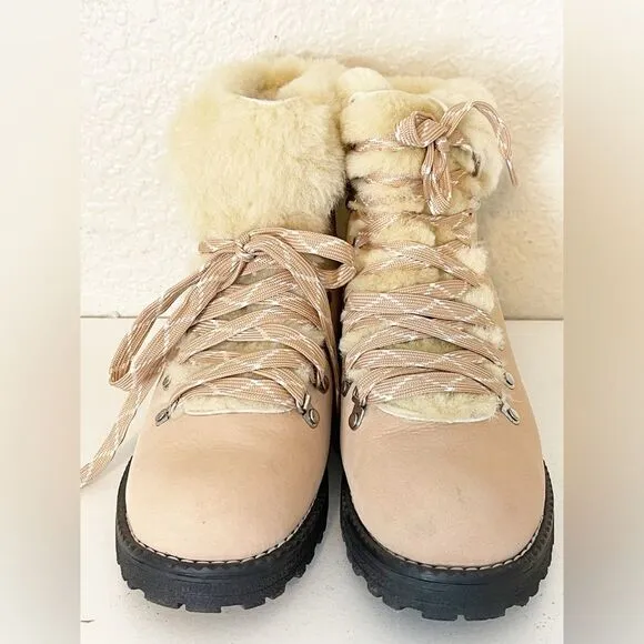 J. Crew Nordic Boots with faux shearling in bronzed Clay 10 New