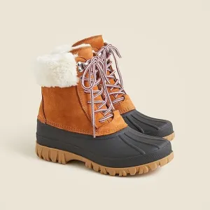 J Crew Perfect Winter boots in nubuck and sherpa CE832