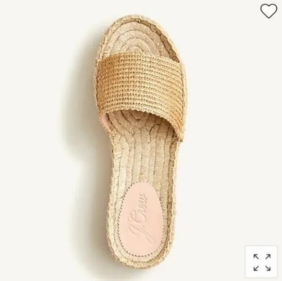 J. Crew Tan Woven Slide Sandals