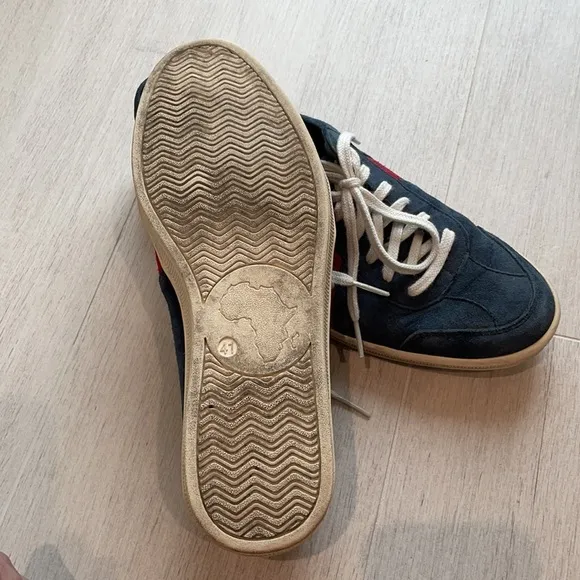 J Crew x SAWA Collaboration Navy Suede Sneakers Size 41