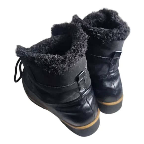JBU by Jambu Bristol Women's Black Fur Lined Winter Snow Boots Size 8.5 M