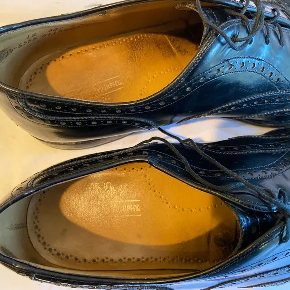 Johnson &amp; Murphy‎ Oxford Wing Tip Men’s Black Leather Dress Shoes, Size 12EEE