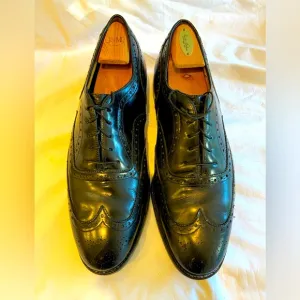 Johnson &amp; Murphy‎ Oxford Wing Tip Men’s Black Leather Dress Shoes, Size 12EEE