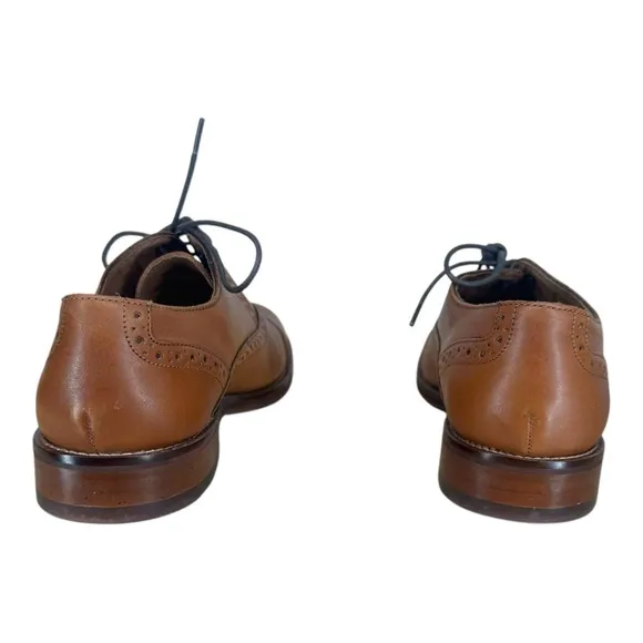 Johnston &amp; Murphy 7M Brown Lace Up Oxford Shoes Preppy Office Career‎ Casual