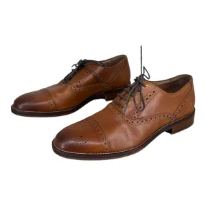 Johnston &amp; Murphy 7M Brown Lace Up Oxford Shoes Preppy Office Career‎ Casual