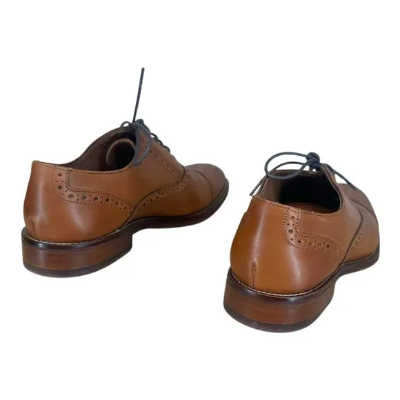 Johnston &amp; Murphy 7M Brown Lace Up Oxford Shoes Preppy Office Career‎ Casual