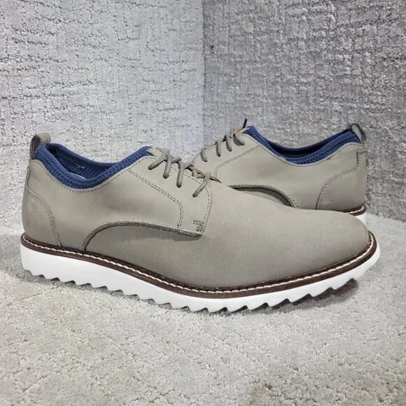 Johnston &amp; Murphy Duncan Men's Size 12M Gray Suede Lace up Dress Shoes 59-10829